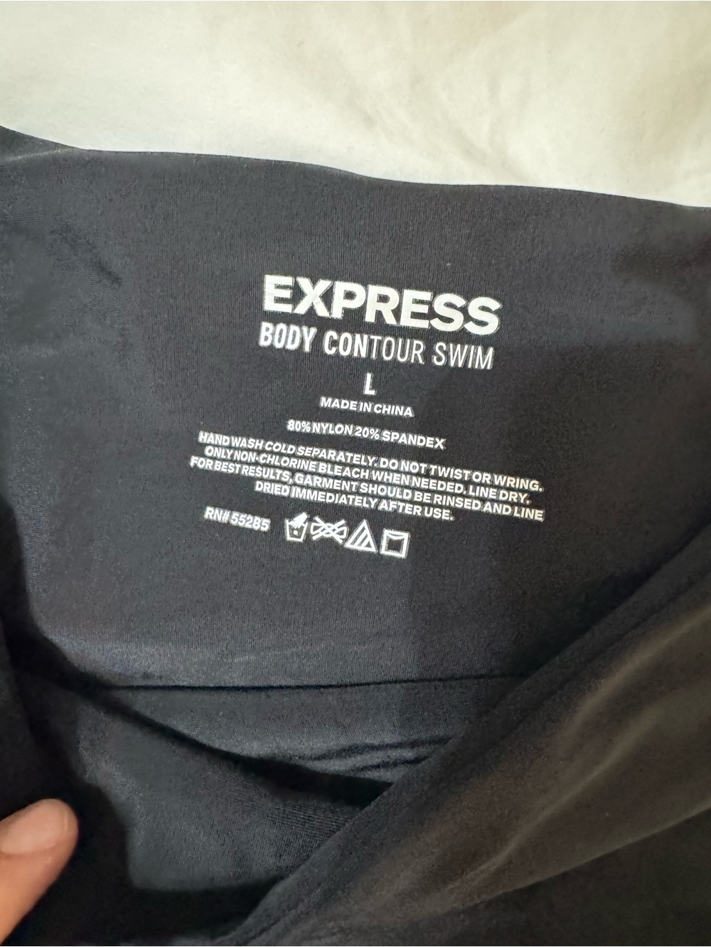 Express high waisted swim Black Body Contour bottoms